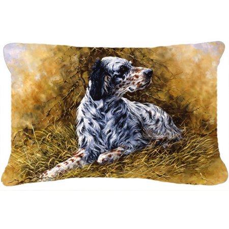 JENSENDISTRIBUTIONSERVICES English Setter by Michael Herring Fabric Decorative Pillow MI2557561